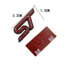 3D Metal ST Logo Car Steering Wheel Emblem Badge Sticker For Ford Focus 2 3 MK2 MK3 MK4 MK7 Fiesta Kuga Explorer Edge