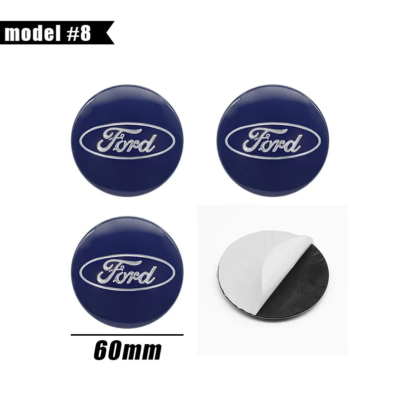 4Pc 65mm 60mm 56mm Car Wheel Center Hub Cap Cover Badge Stickers For Ford F150 Focus Ranger Fiesta Transit Mustang Mondeo Fusion