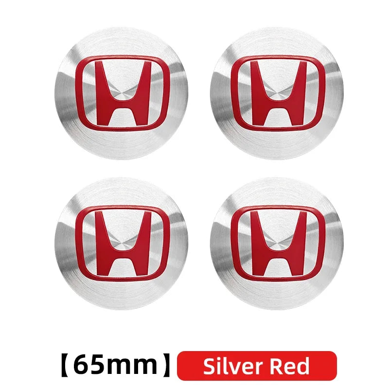 4pcs 56mm 60mm 65mm Car Wheel Hub Centre Cap Badge Emblem Hub Center Cover Car Sticker for Honda Civic Accord Cr-v Fit Crosstour