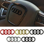 Alloy Car Steering Wheel Logo Emblem Cover for Audi A3 A4 A7 A6 A1 Q5 Q3 Q7 A5 A4L A6L A8L Auto Interior Center Sticker Badge