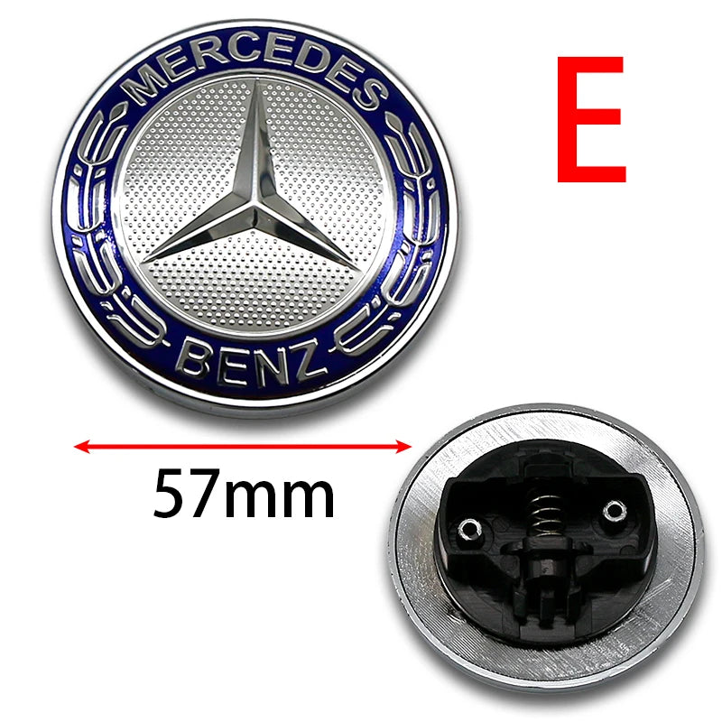 57mm 3D ABS Car Front Engine Hood Bonnet Flat Emblem Badge Universal For Auto Sedan SUV Coupe Exterior Tuning Styling Trim 1PC