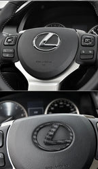 ABS Steering Wheel Center Emblem Sticker for Lexus RX NX ES IS GX LX UX CT GS F Sport RX300 RX350 GX460 etc Logo Badge Decal