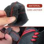 Funda de freno de mano, empuñaduras de freno de mano de cuero genuino para Mazda 6, cubierta de cuero Natural en el freno de mano, accesorios interiores para coche