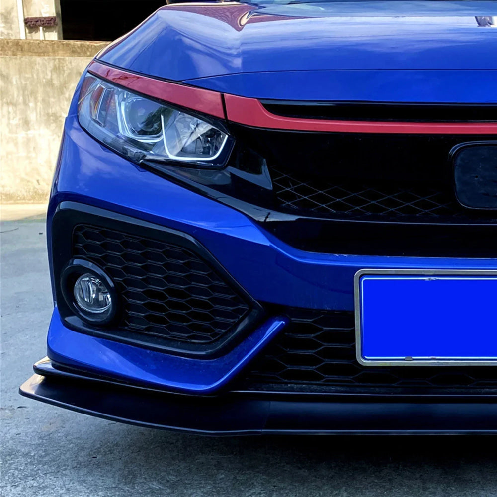 For Honda Civic 10th FK7 Hatchback SI 2&4 Door 2016-2021 3Pcs GR STYLE Car Front Bumper Lip Spoiler Diffuser Body Kits