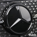Car Front Grille Emblem Star Badge  Logo Chrome black Silver 3D Mirror Mercedes Benz W205 W204 W253 W213 W206 W166 gle VVVglc