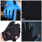 Guantes de invierno para hombres y mujeres con pantalla táctil cálidos para ciclismo al aire libre conducción motocicleta guantes fríos guantes antideslizantes a prueba de viento