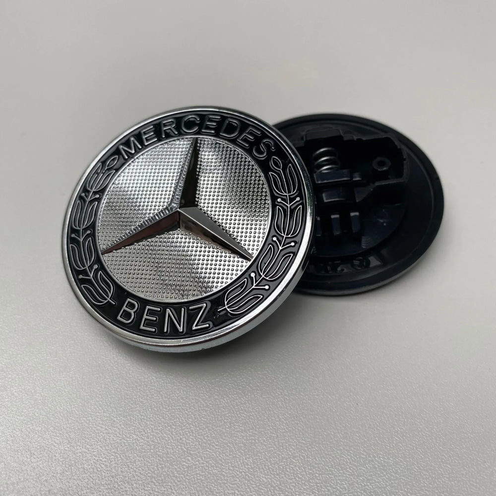 1PC 56mm Car Hood Emblem Badge Bonnet Emblem Cover For Mercedes Benz Brabus AMG W124 W163 W202 W203 W204 W210 W211 W205 Sticker