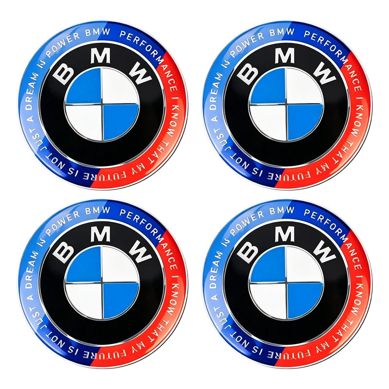 4Pcs 56mm Wheel Center Caps Emblem Badge Sticker Accessories For BMW G80 G06 G07 G42 G14 G15 G16 F82 F20 F21 F83 M2 M3 M4 M5 M8