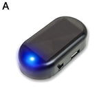 Luz de seguridad falsa para coche con energía Solar, alarma simulada, lámpara LED intermitente inalámbrica, luz de precaución de advertencia antirrobo, 1 Uds.