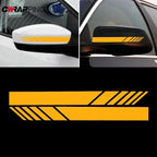 Pegatinas de rayas para espejo retrovisor de coche, calcomanías de vinilo reflectantes, decoración de moda, pegatina impermeable, accesorios exteriores