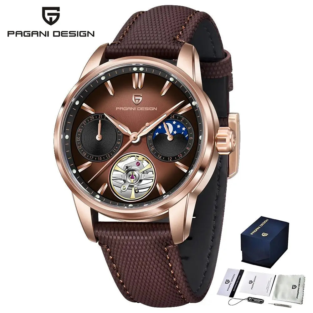 Pagani Design New Men's Automatic Mechanical Watch Tourbillon Clock Sapphire Stainless Steel Men's Military Watch