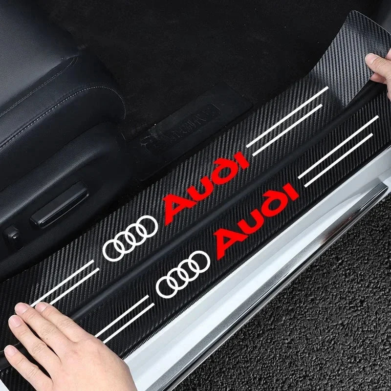 Car Door Trunk Sill Protective Strip Threshold Anti Scratch Sticker for Audi sline A4 B7 B8 B9 A3 8P 8V 8L A5 A6 Q3 Accessories