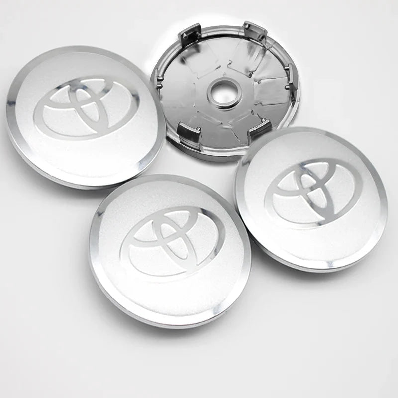 4Pcs Car Wheel Center Hub Caps Emblem Badge Rim Dust Cover For Toyota Corolla Camry Highlander Yaris Prius CHR Auto Accessories