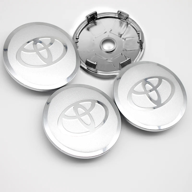 4Pcs Car Wheel Center Hub Caps Emblem Badge Rim Dust Cover For Toyota Corolla Camry Highlander Yaris Prius CHR Auto Accessories