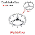 52mm 57mm Pins Sticker Car Steering Wheel Emblem Badge For Mercedes Benz C E S Class CLA CLS W212 W205 W204 Styling Accessories