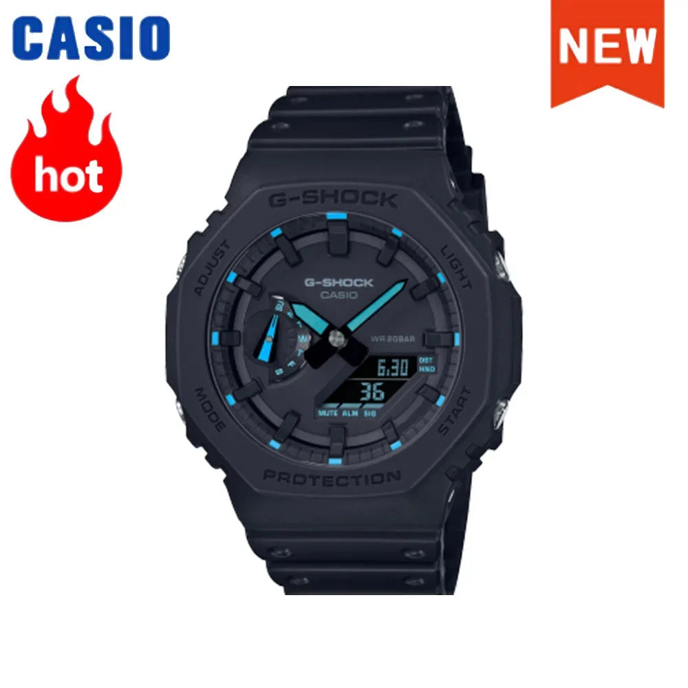 2026 NeW Casio GA-2100 series men's watch Flame Inside trendy sportsmultifunctional fashion anti-shock color disc watch G-SHOCK