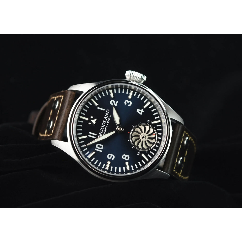 HRUODLAND Pilot Watch for Men BGW-9 Luminous Mechanical Wristwatch 316L Stainless Steel Sapphire Glass 10ATM Waterproof F016