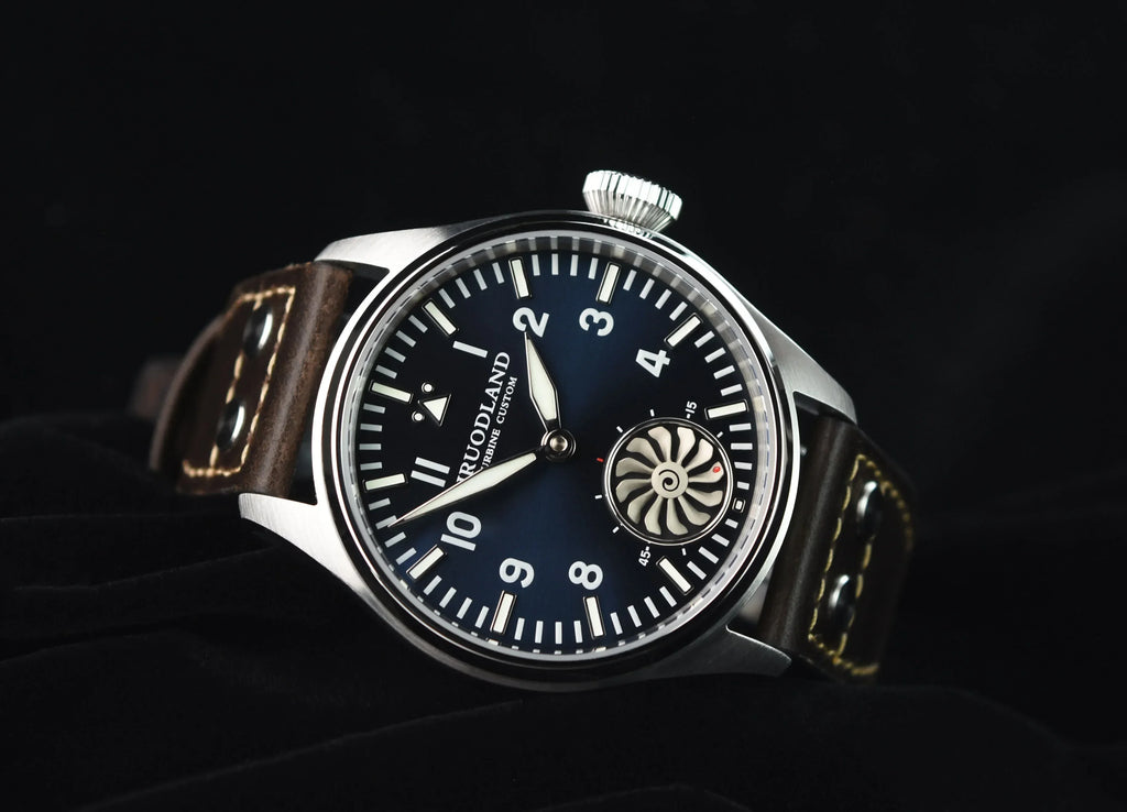 HRUODLAND Pilot Watch for Men BGW-9 Luminous Mechanical Wristwatch 316L Stainless Steel Sapphire Glass 10ATM Waterproof F016