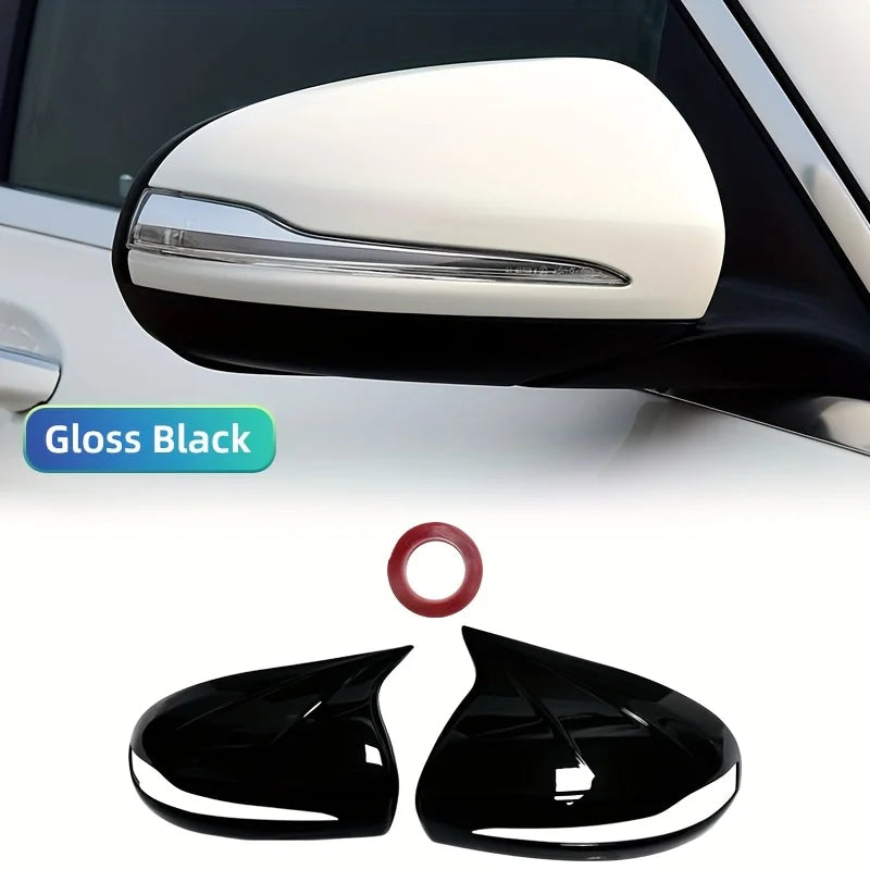 For Mercedes Benz C GLC S E Class W205 X253 W222 W213 W238 carbon Black Side Rearview Mirror Cover Caps Shell LHD RHD