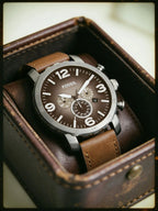 Fossil Oversized Chronograph Men Watch Smoke Stainless Steel Quartz Male Wristwatches Fashion Big Dial Clock JR1424 Reloj Hombre