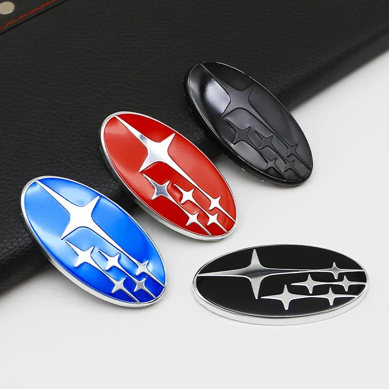 For Subaru Forester Outback Legacy Impreza STI BRZ Auto  1PC 58x30mm ABS Car Steering Wheel Center Emblem Badge Decal