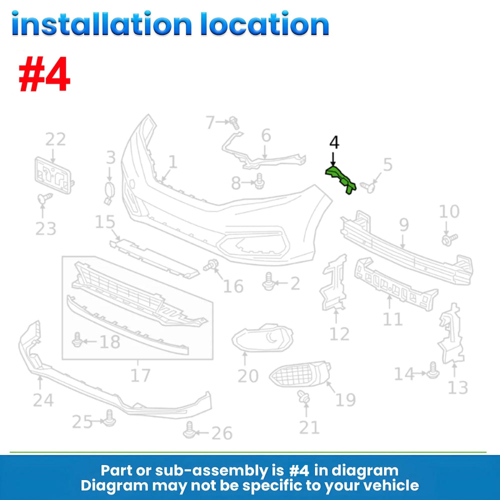 Front Bumper Retainer Bracket Left Right Pair Beam Mount Support For Honda Fit/Jazz 2015 2016 2017 2018 2019 2020 71198-T5A-000