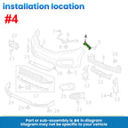 Front Bumper Retainer Bracket Left Right Pair Beam Mount Support For Honda Fit/Jazz 2015 2016 2017 2018 2019 2020 71198-T5A-000