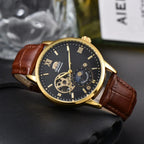 Orient Sport Sun, Moon, and Stars Skeleton Mechanical Men's Watch Full Function World Time