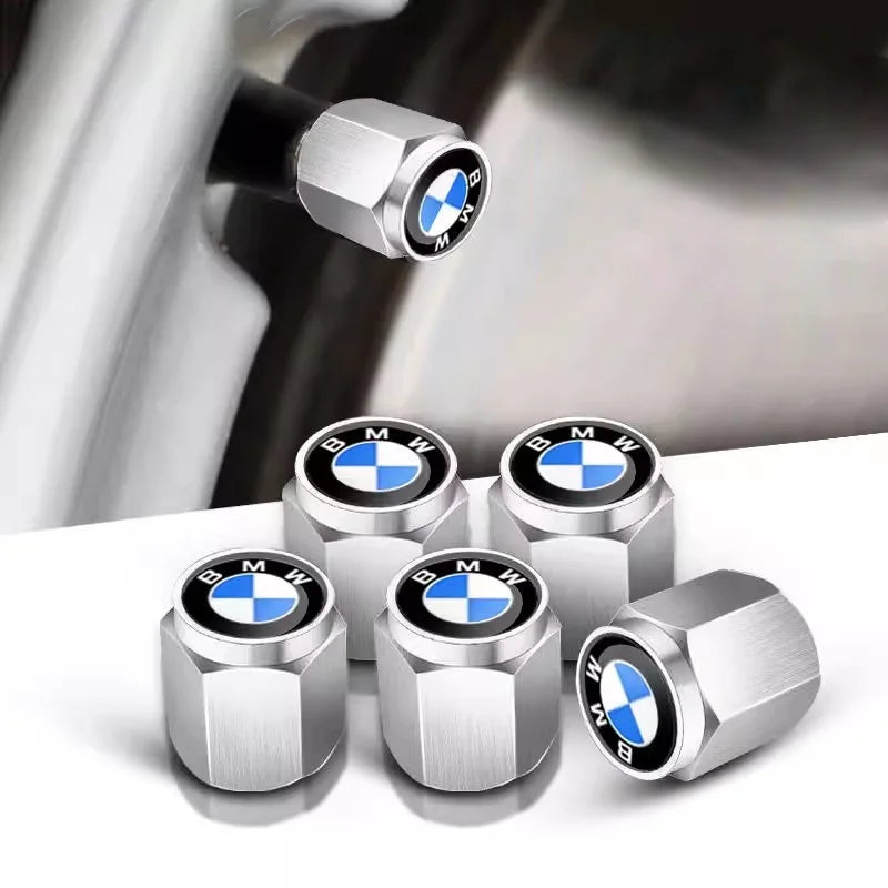 5Pcs Metal For BWM M E34 E36 E60 E90 E46 F10 F20 F30 X5 X6 X1 M3 M5 M6 E71 Car Wheel Tire Valve Cap Protection Cover Accessories