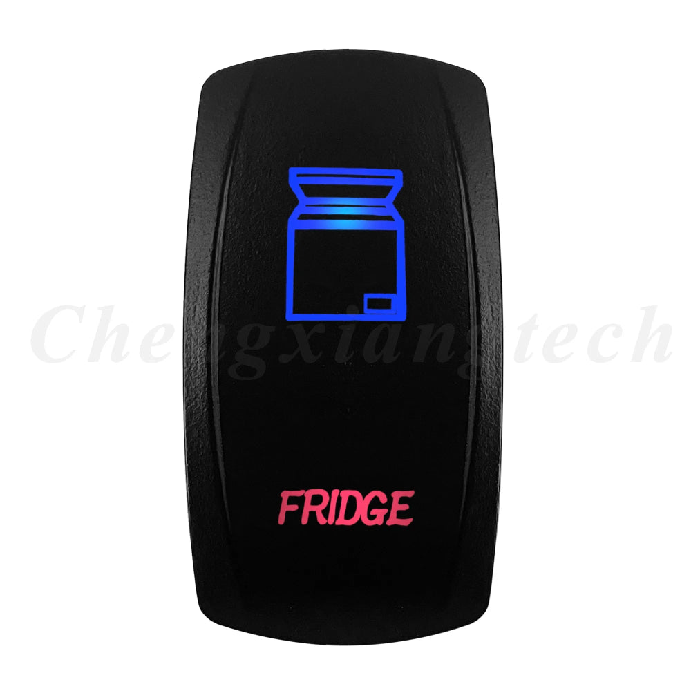 Waterproof 5 Pins SPST On/Off Rocker Switch Blue & Red Led 20A/12V 10A/24V Toggle Switch GPS for Cars,Trucks, RVs, Boats