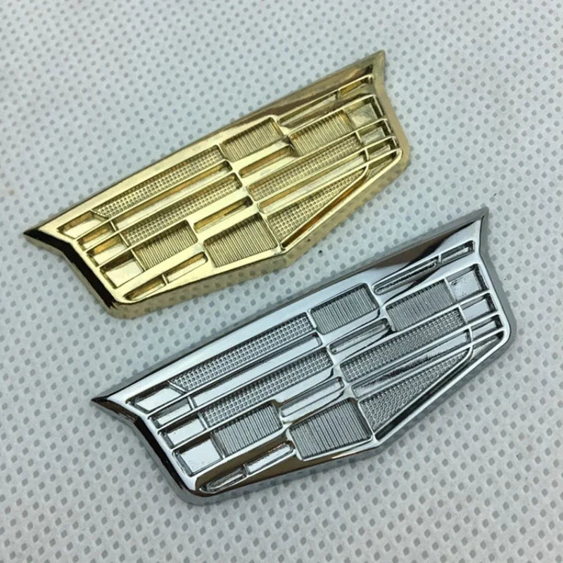 6.3cm/9.2cm Alloy Car Window C-Pillar Badge Sticker Rear Trunk Emblem for Cadillac XT5 ATSL XTS SRX BLS CT4 Escalade Deville DTS