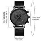 Reloj Hannah Martin Top para hombre, marca de estilo empresarial, acero inoxidable, moda, resistente al agua, deportivo, reloj de cuarzo multifuncional para hombre