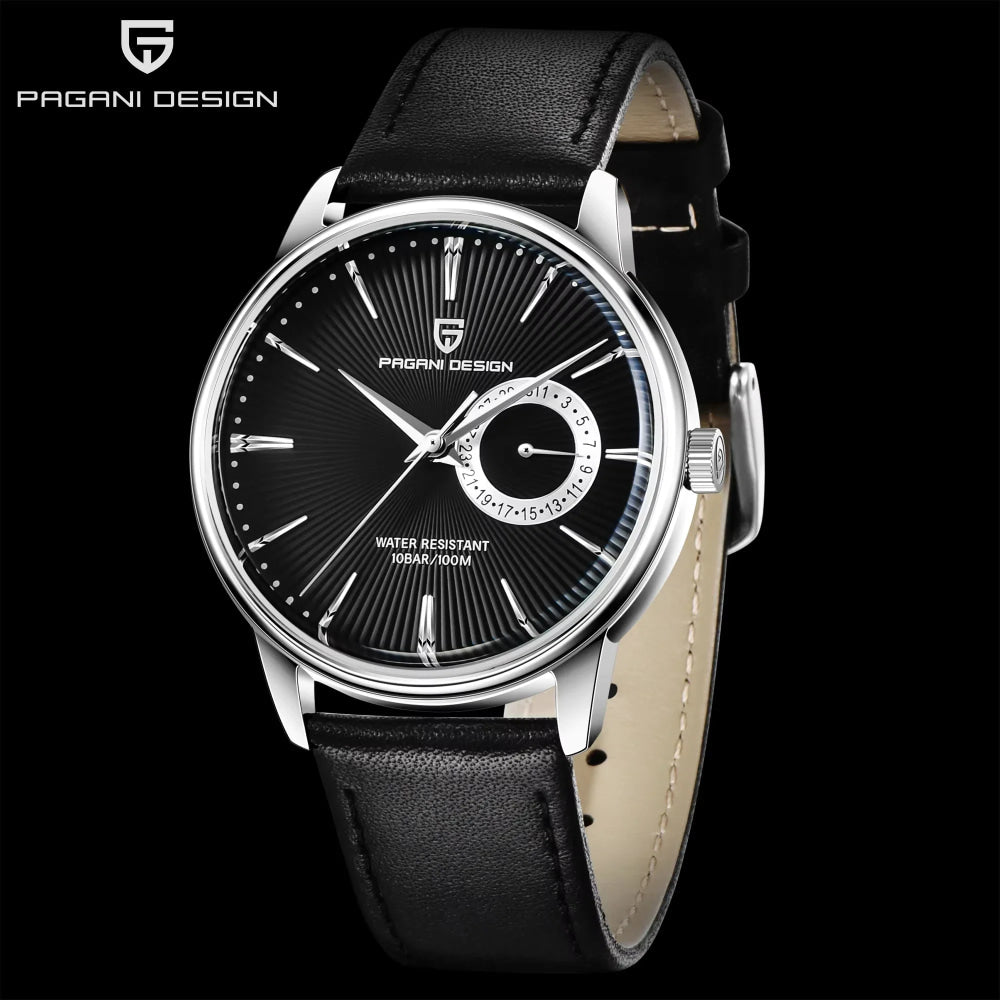 2026 Pagani Design Reloj Hombre PD1654 Quartz Watch Men 100M Water Resistant Leather Strap  Fashion Business Wristwatch reloj