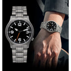 BERNY Full Titanium Watches for Men Super Luminous Sapphire Sports Field Quartz Men's Watch VH31 Wristwatch 5ATM Easy Read