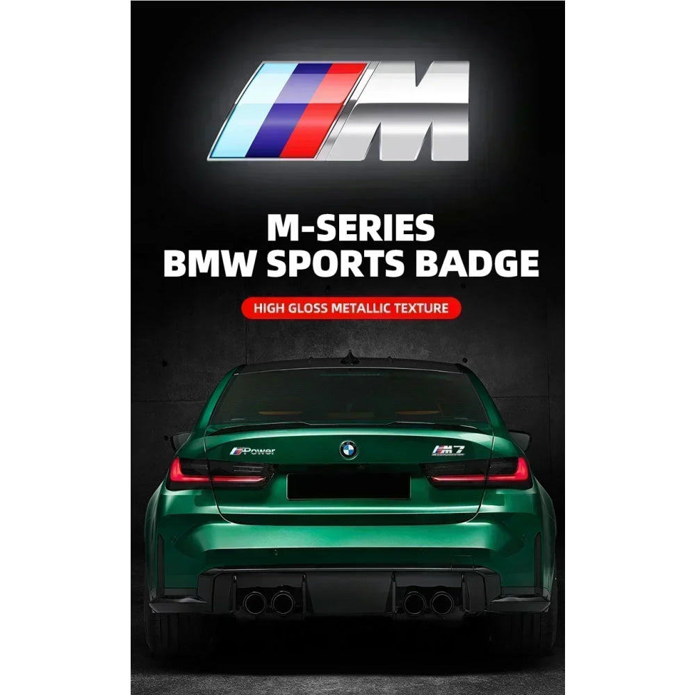 3D ABS Chrome Emblem Letters logo Car Trunk Badge Sticke for BMW M power Thunder Edition competition M1 M2 M3 M5 M7 X3M X5M X7M