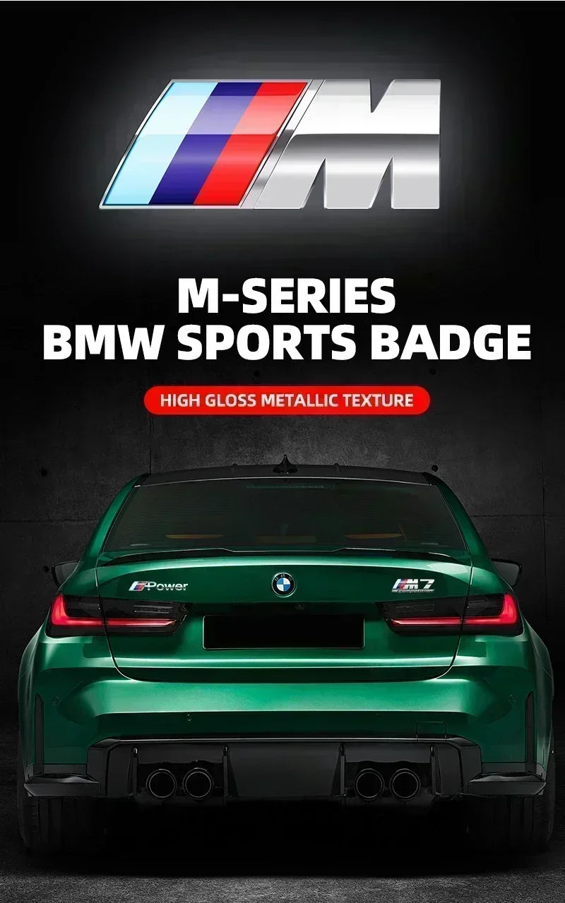 3D ABS Chrome Emblem Letters logo Car Trunk Badge Sticke for BMW M power Thunder Edition competition M1 M2 M3 M5 M7 X3M X5M X7M