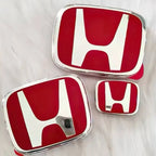 Car Logo Front Grille Trunk Steering Wheel Emblem Decorate Sticker For Honda 2006-2025 Civic FIT HRV Vezel Avancier Accessories