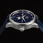 Sugess Moonphase Watch of Men 40mm Automatic Mechanical Wristwatches Origin ST2528 Movement Stainless Steel Blue Sandstone Dials