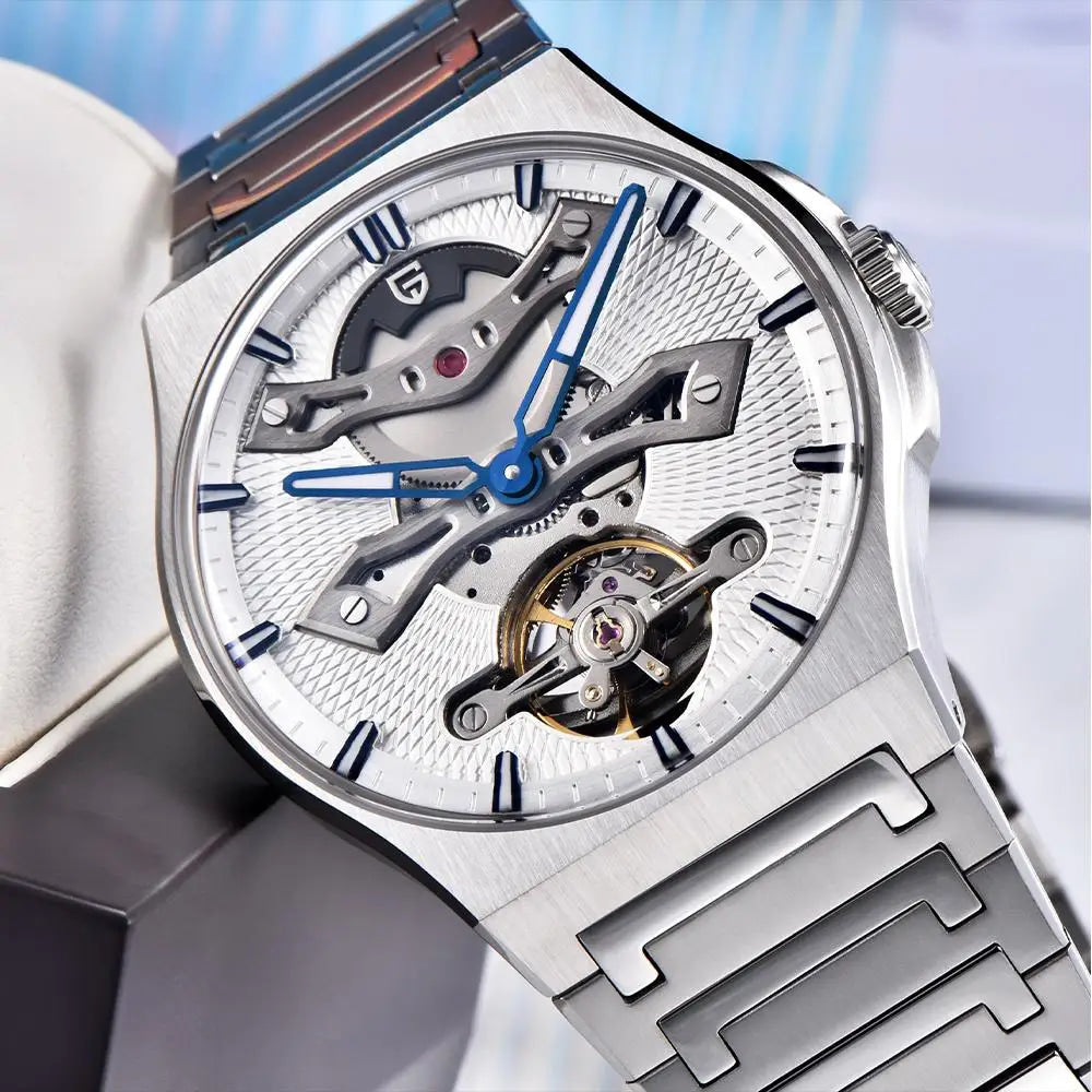 PAGANI DESIGN New 42MM Hollow Tourbillon Luxury Men Mechanical Watch Sapphire Glass Automatic Watches For Men Relojes hombres