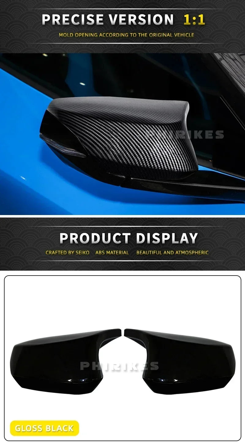 For Chevrolet Corvette C8 Z51 Z06 2020-2023 Car Rearview Side Mirror Cover Wing Cap Sticker Exterior Door Rear View Case Trim