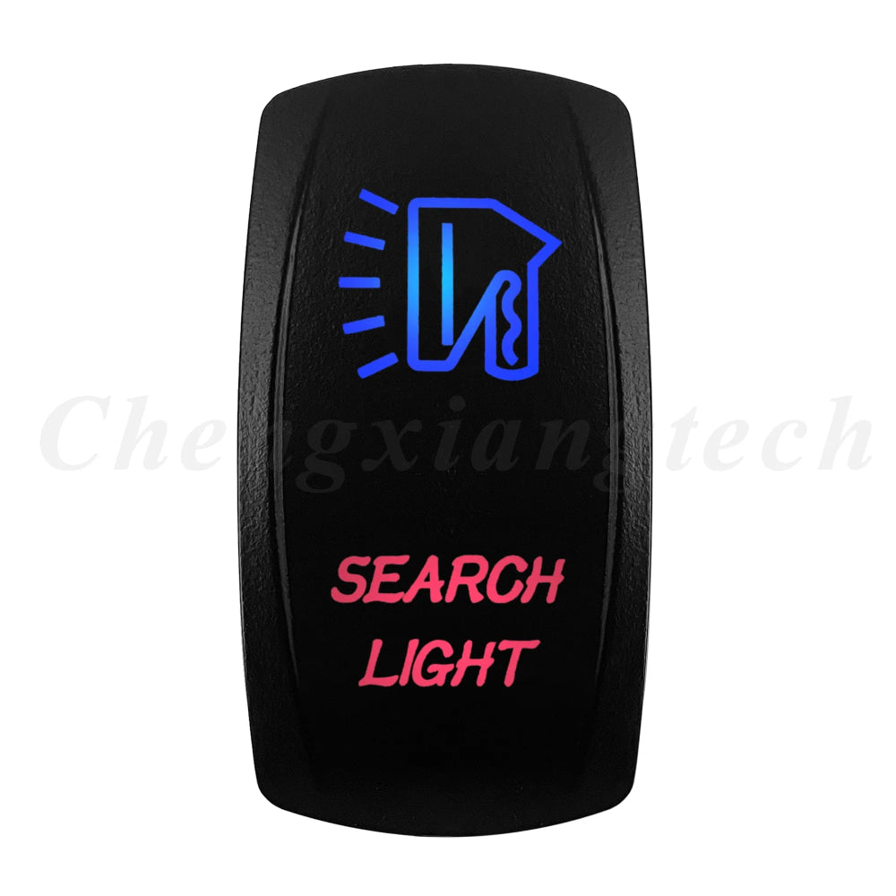 Waterproof 5 Pins SPST On/Off Rocker Switch Blue & Red Led 20A/12V 10A/24V Toggle Switch GPS for Cars,Trucks, RVs, Boats