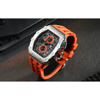 TSAR BOMBA Watch for Men Luxury Brand Tonneau Design Waterproof Clock Stainless Steel Wristwatch Fashion Rectangle Mens Watch