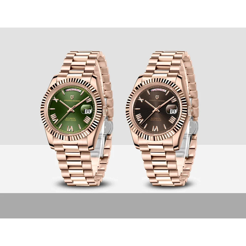 2025 New PAGANI DESIGN Men's Watch DD36 Rose Gold Luxury Automatic Watch For Men Mechanical Wristwatches Sapphire Mirror Clock