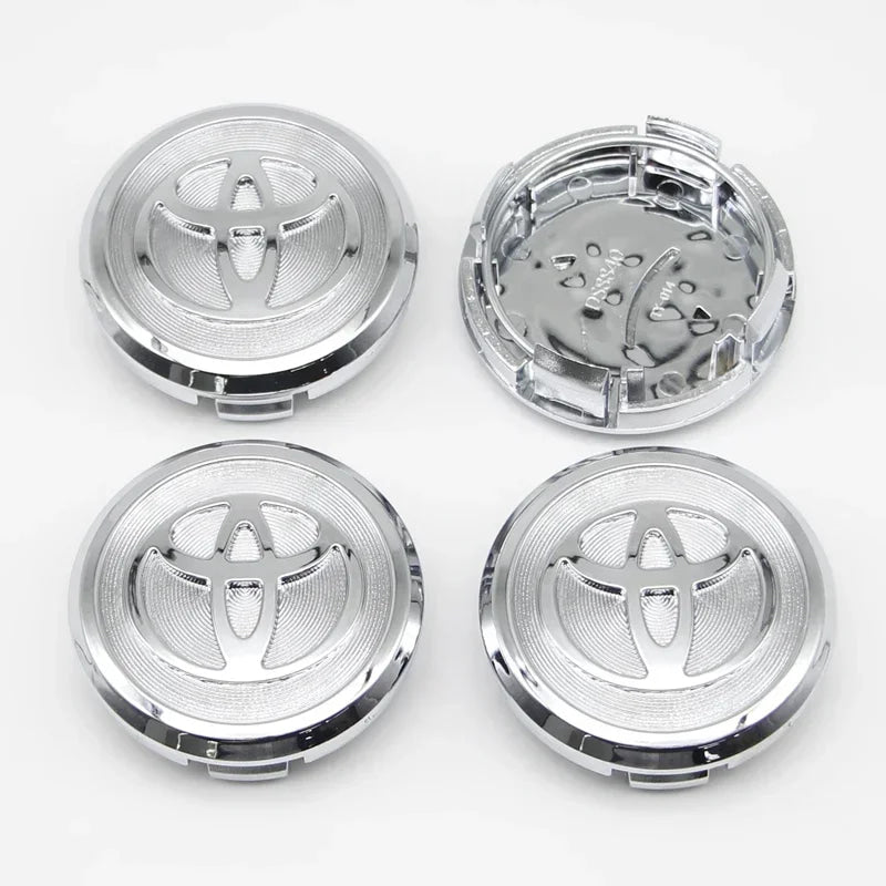 4pcs 57mm+62mm Car Tyre Wheel Center Hub Cap Badge For Toyota C-hr Prado Rav4 Yaris Hilux Prius Avensis Corolla Camry crown
