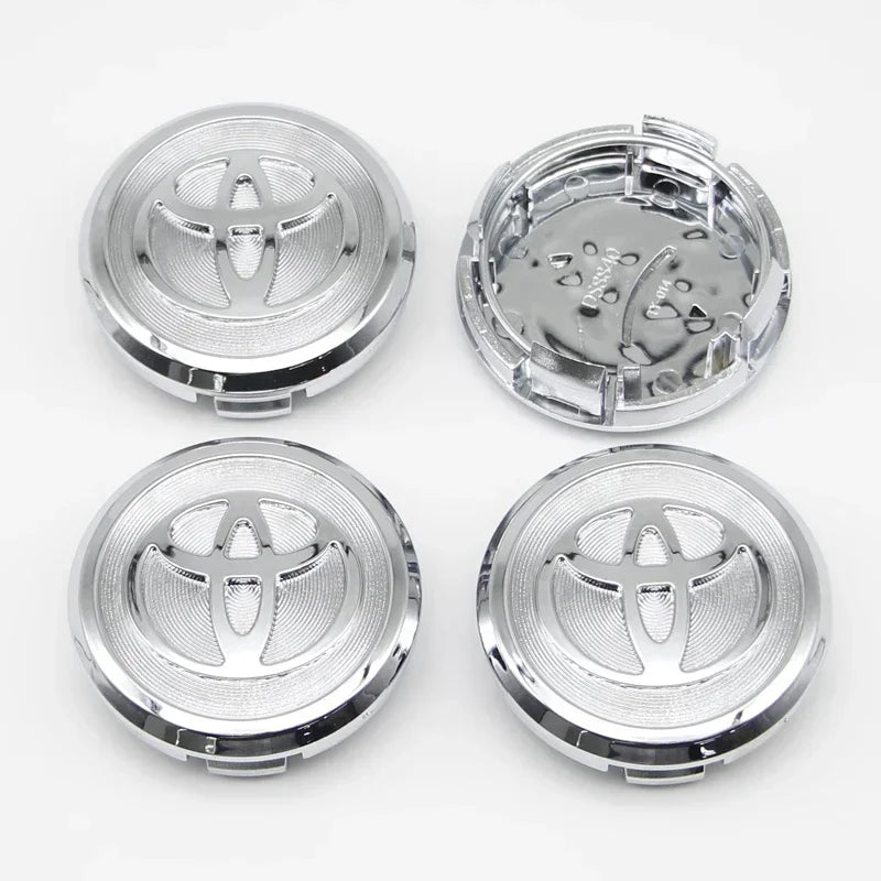 4pcs 57mm+62mm Car Tyre Wheel Center Hub Cap Badge For Toyota C-hr Prado Rav4 Yaris Hilux Prius Avensis Corolla Camry crown
