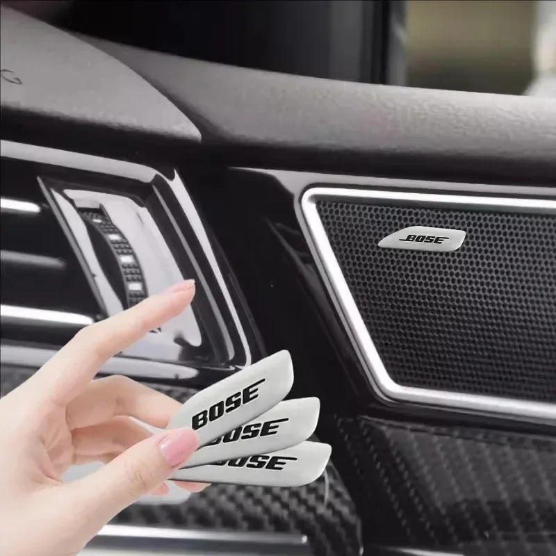 Chevrolet 3D Aluminum Car Audio Stickers Fit For Silverado Impala Malibu Equinox Cruze Camaro Tahoe/Suburban Blazer Spark Aveo