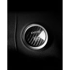 BETTERHUMZ Carbon Fiber For Mercedes Benz W204 W205 W212 C E Class Car Engine Start Stop Button Trim Ring Sticker Accessories