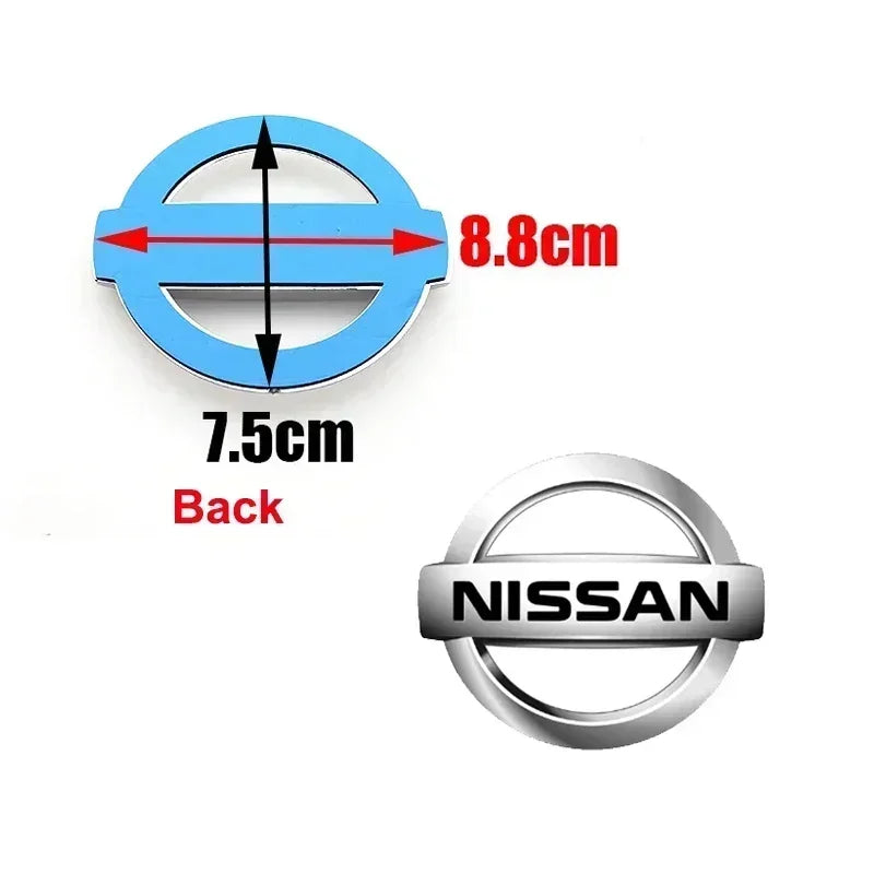 3D ABS New Emblem Car Front Rear Logo for Nissan Tiida Sentra Teana X Trail T30 T32 Almera Kicks Micra Qashqai J10 J11 Leaf Juke