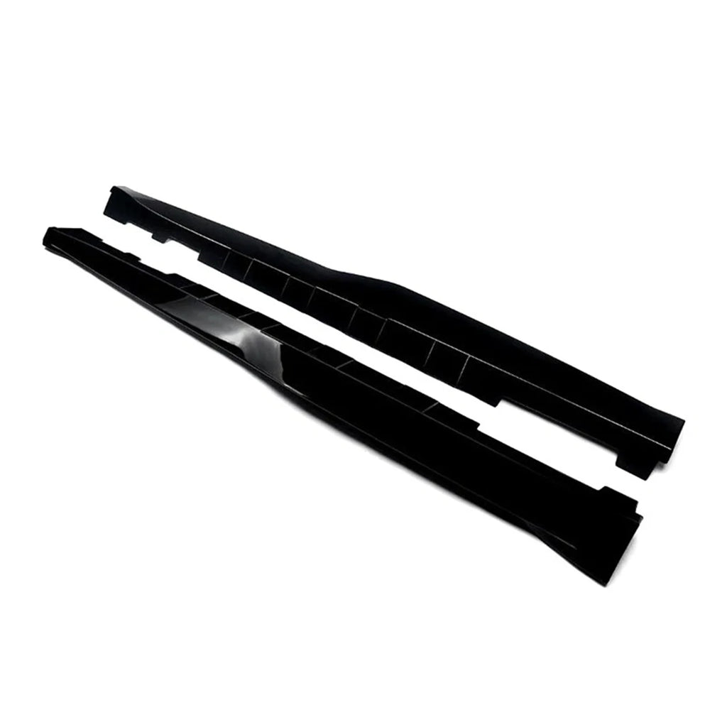 For Chevy Camaro Coupe Convertible LT LS SS RS 2016-2024 ZL1 Style Side Skirts Rocker Panels Spoiler Carbon Look Glossy black