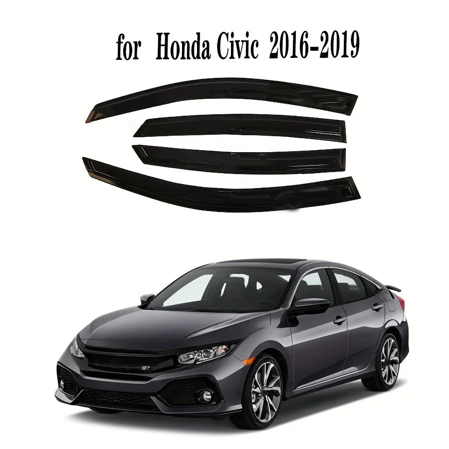 Suitable for Honda Civic 2016-2019 car parts black acrylic sunshade visor sunshade windshield visor